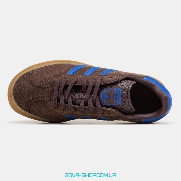 Женские кроссовки Adidas Gazelle Bold Shoes Brown Blue фото