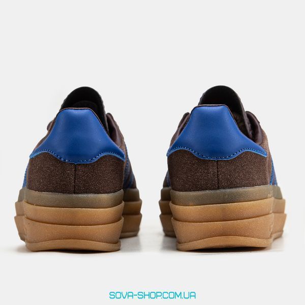 Женские кроссовки Adidas Gazelle Bold Shoes Brown Blue фото