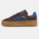 Женские кроссовки Adidas Gazelle Bold Shoes Brown Blue re-9250 фото 1