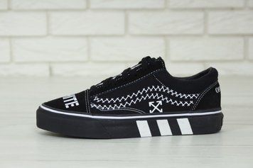 Мужские кеды Old Skool Black Off white V a n s фото