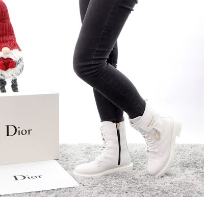 Зимние женские ботинки с мехом Christian Dior 13046 фото