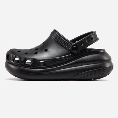 Жіночі шльопанці Crocs Classic Crush Clog Black фото