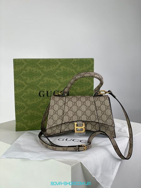 Жіноча сумка Gucci X Balenciaga Hourglass Hacker Aria Supreme Premium фото