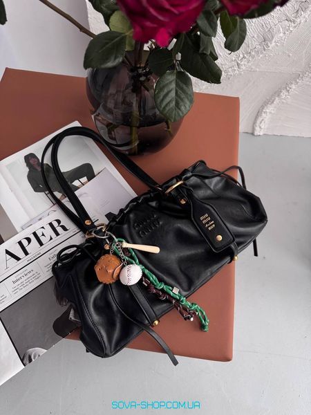 Женская сумка Miu Miu Joie Nappa Leather Black Premium фото