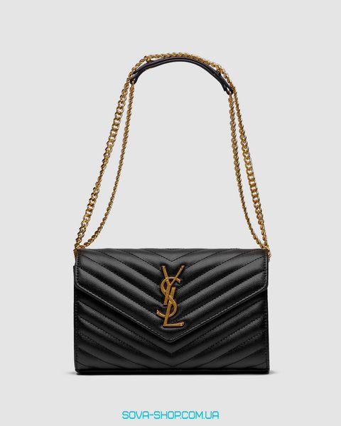 Жіноча сумка YSL Cassandre Matelasse Chain Wallet In Grain De Poudre Embosse Premium фото