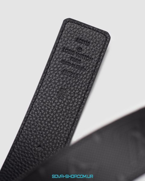 Ремень Louis Vuitton Leather Belt 40 mm Embossing Black/Black Premium фото