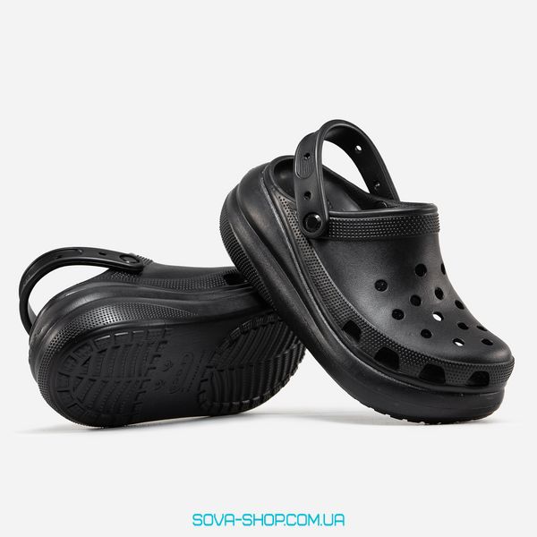 Жіночі шльопанці Crocs Classic Crush Clog Black фото