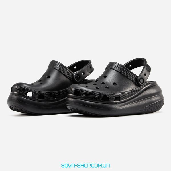 Жіночі шльопанці Crocs Classic Crush Clog Black фото