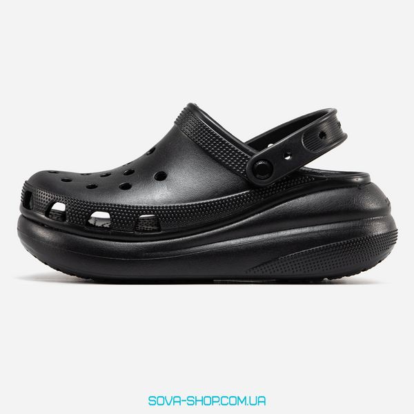 Жіночі шльопанці Crocs Classic Crush Clog Black фото