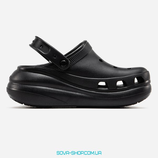 Жіночі шльопанці Crocs Classic Crush Clog Black фото