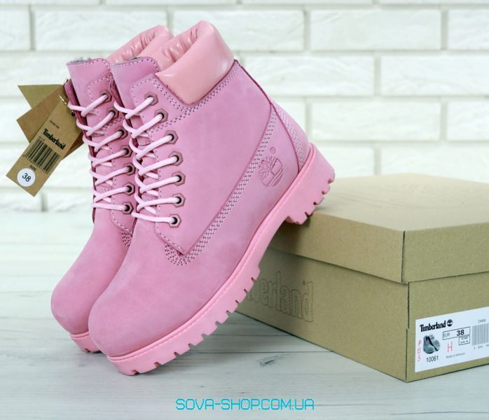 Мужские зимние ботинки (натуральный мех) Timberland CLASSIC PREMIUM NUBUCK WATERPROOF ROSE фото