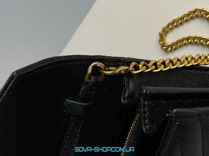 Жіноча сумка YSL Cassandre Matelasse Chain Wallet In Grain De Poudre Embosse Premium фото