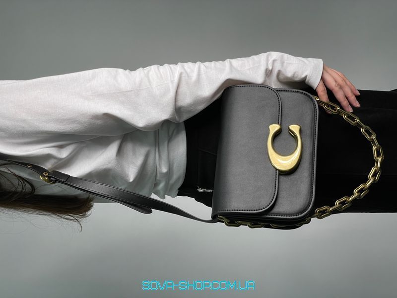 Жіноча сумка Coach Idol Bag Black/Gold Premium фото