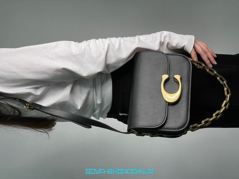 Женская сумка Coach Idol Bag Black/Gold Premium фото