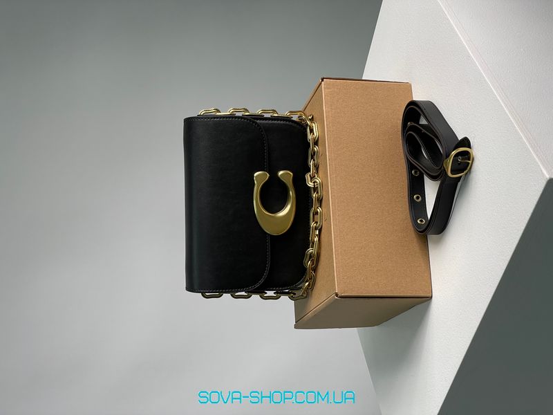 Жіноча сумка Coach Idol Bag Black/Gold Premium фото