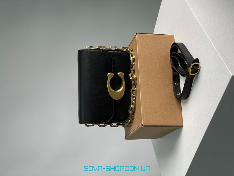 Женская сумка Coach Idol Bag Black/Gold Premium фото