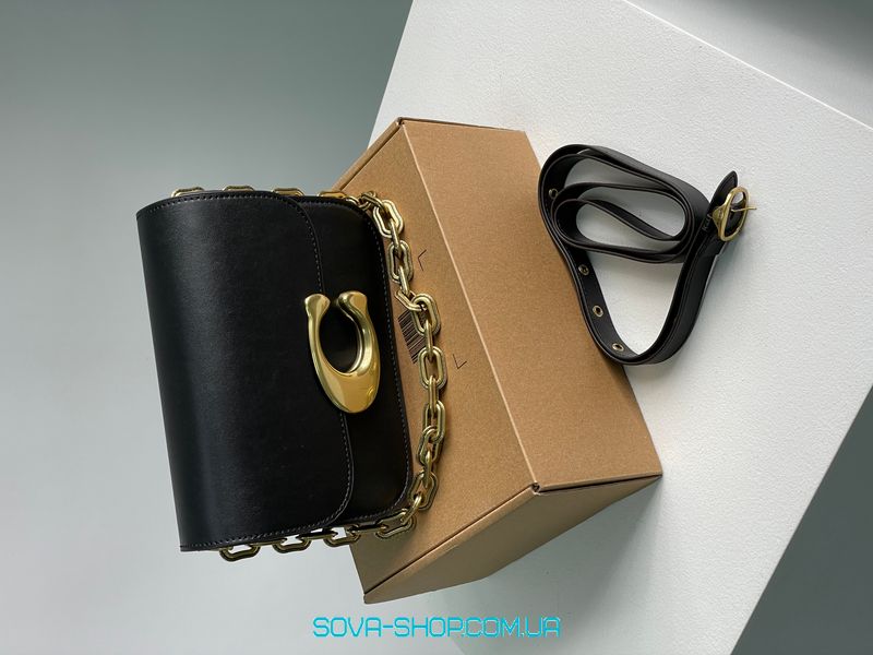 Женская сумка Coach Idol Bag Black/Gold Premium фото