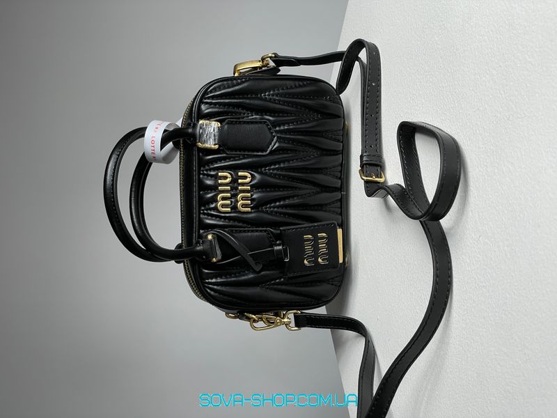 Жіноча сумка Miu Miu Arcadie Matelassé Nappa Leather Bag Black Premium фото