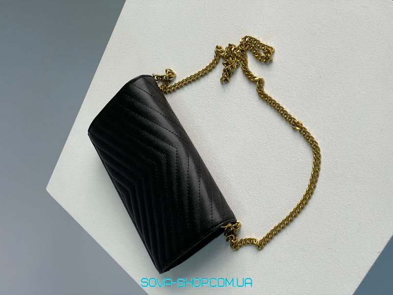 Женская сумка YSL Cassandre Matelasse Chain Wallet In Grain De Poudre Embosse Premium фото