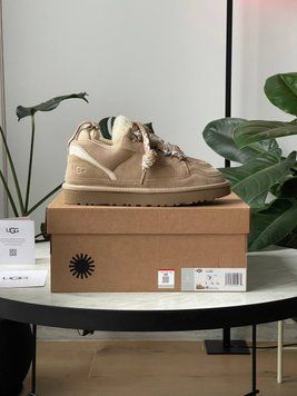 Жіночі зимові ботинки UGG Lowmel Sneaker Beige PREMIUM фото
