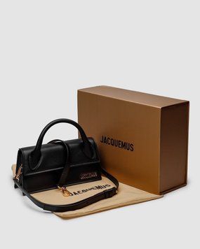 Жіноча сумка Jacquemus Le Chiquito Long Black Leather Premium фото