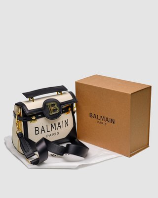 Жіноча сумка Balmain B-Buzz 23 Total Cream/Black Premium фото