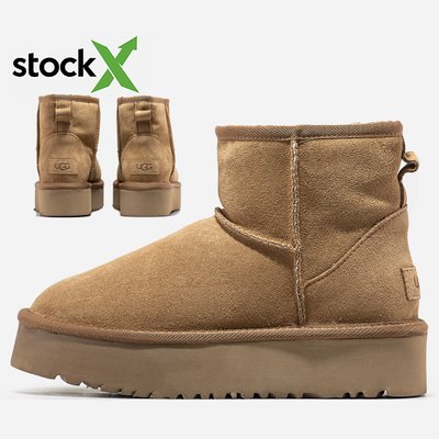 Жіночі зимові ботинки UGG Classic Mini Platform Chestnut Premium фото