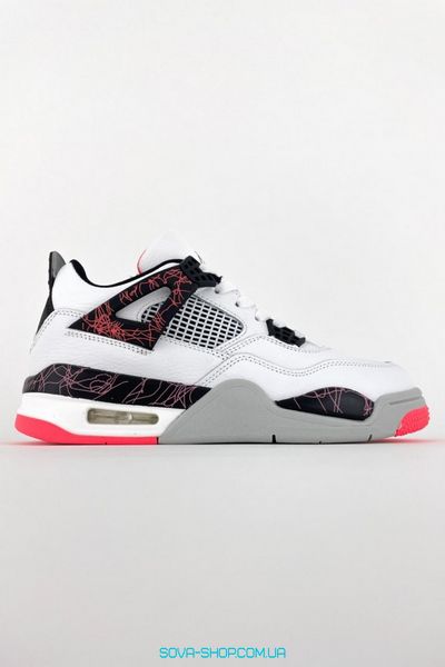 Чоловічі баскетбольні кросівки Nike Air Jordan 4 Retro White Red фото
