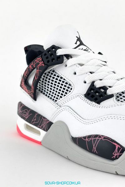 Чоловічі баскетбольні кросівки Nike Air Jordan 4 Retro White Red фото