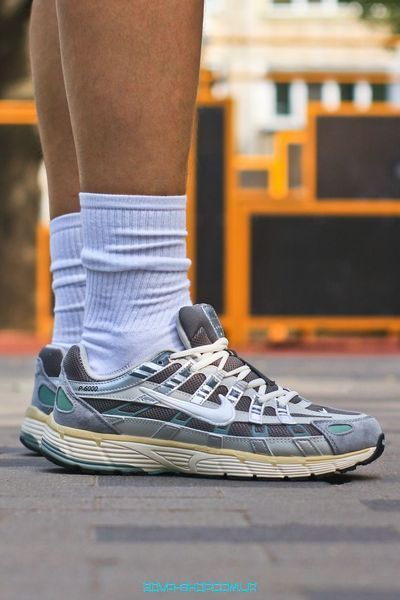Мужские кроссовки Nike P-6000 Silver/Green фото