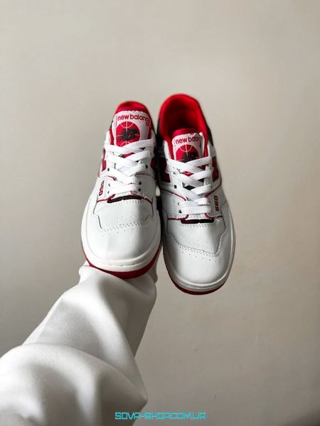 Женские и мужские кроссовки New Balance 550 White\Red фото