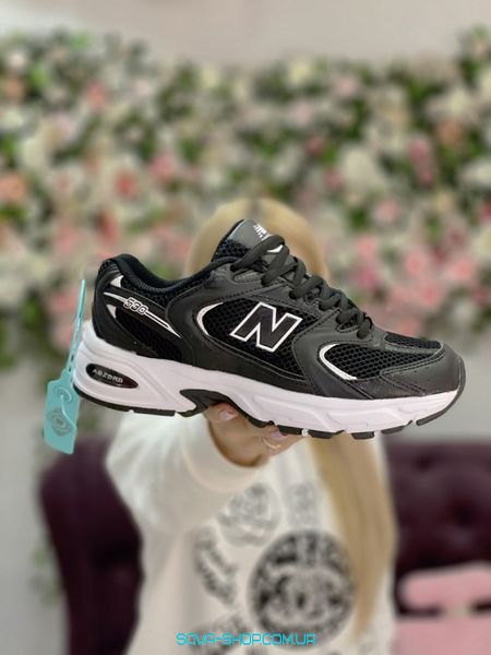 Женские и мужские кроссовки New Balance 530 abzorb Black White фото
