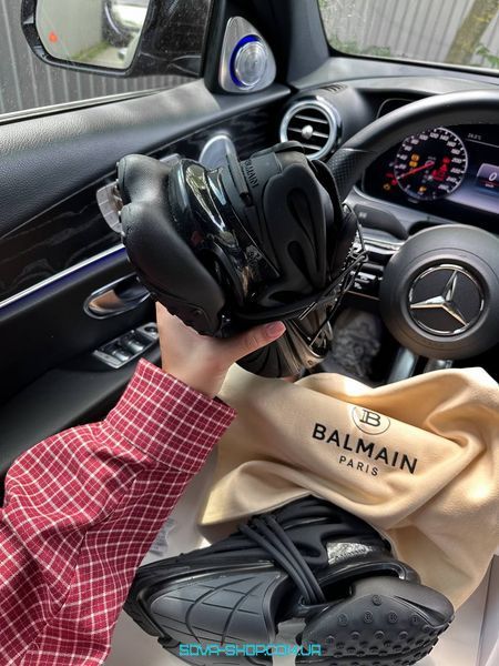 Женские кроссовки Balmain Unicorn Black Premium фото