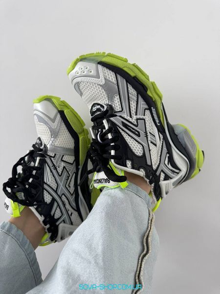 Жіночі кросівки Premium Balenciaga Runner Trainer Black/Acid/Silver фото