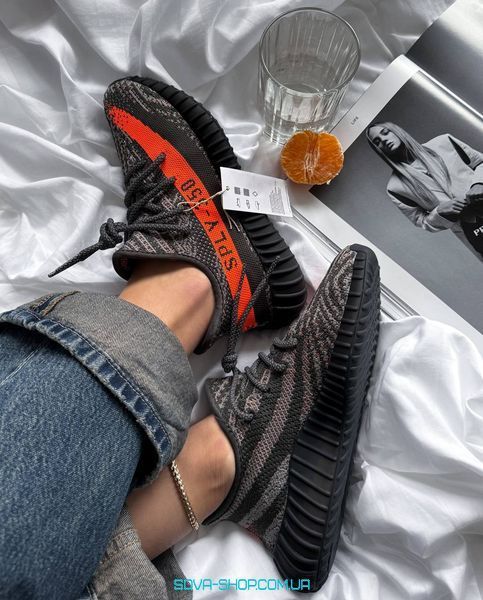 Мужские и женские кроссовки Adidas Yeezy Boost 350 v2 &ldquo;Carbon Beluga Reflective&rdquo; Premium фото