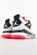 Чоловічі баскетбольні кросівки Nike Air Jordan 4 Retro White Red re-5598 фото 4