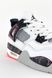 Чоловічі баскетбольні кросівки Nike Air Jordan 4 Retro White Red re-5598 фото 6
