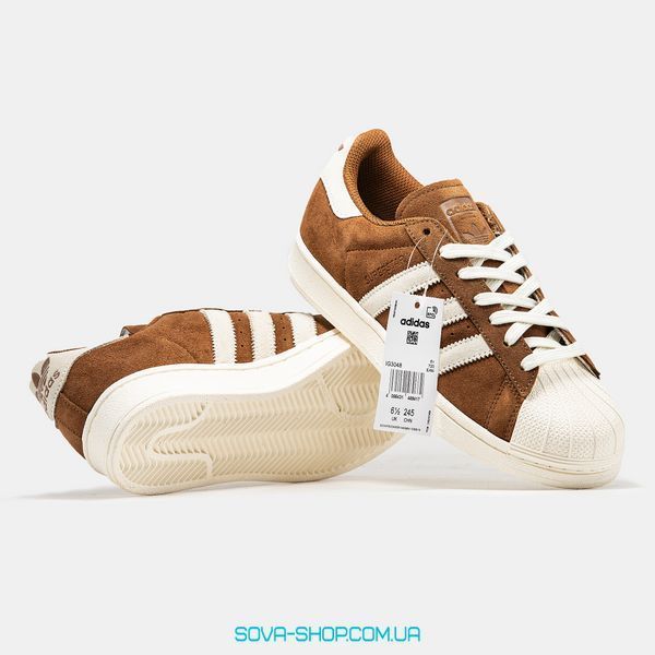Жіночі кросівки Adidas Superstar Brown фото