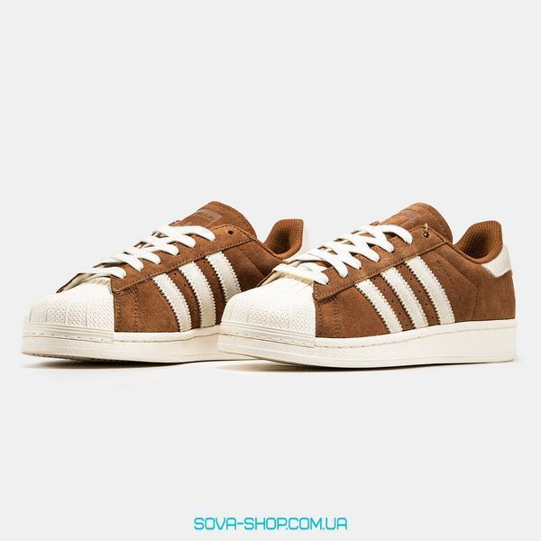 Жіночі кросівки Adidas Superstar Brown фото