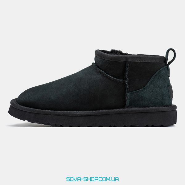 Женские и мужские зимние ботинки UGG Ultra Mini Black Premium фото