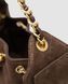 Жіноча сумка Chanel 25 Mini Handbag Suede Dark Brown Premium re-129031 фото 6
