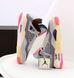 Жіночі баскетбольні кросівки Air Jordan 4 Retro Nike OFF white Retro Grey/Pink re-5573 фото 7
