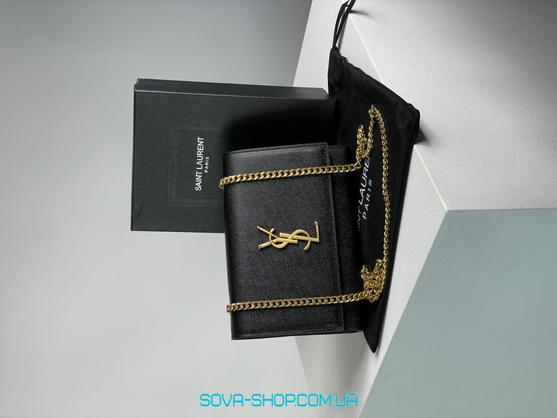 Жіноча сумка Yves Saint Laurent Kate Small Black/Gold Premium фото