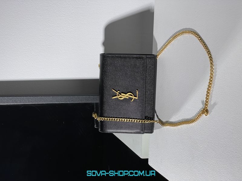 Женская сумка Yves Saint Laurent Kate Small Black/Gold Premium фото