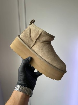 Жіночі зимові ботинки UGG Ultra Mini Big Platform Khaki Premium фото