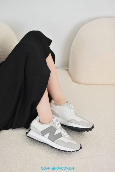 Оригинальные женские кроссовки New Balance 327 Grey Leather MS327ARS фото