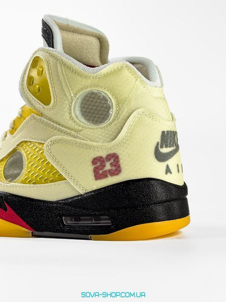 Чоловічі та жіночі баскетбольні кросівки Nike Jordan 5 Retro Off-White Sail фото