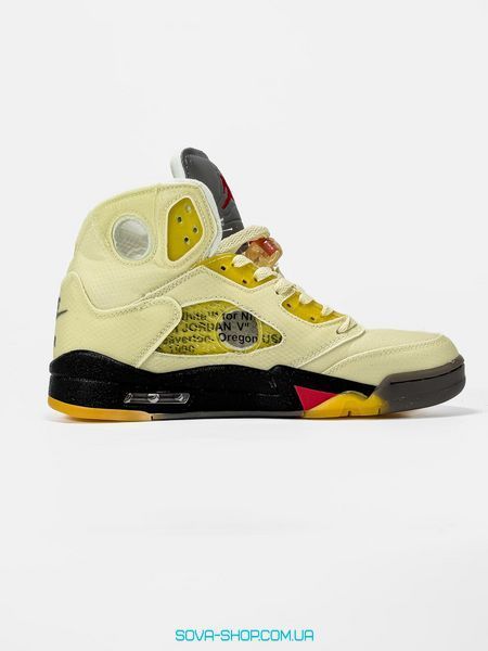 Чоловічі та жіночі баскетбольні кросівки Nike Jordan 5 Retro Off-White Sail фото