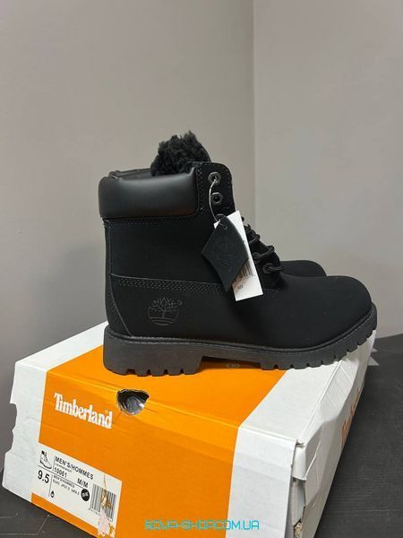 Зимові чоловічі та жіночі ботинки Timberland CLASSIC PREMIUM NUBUCK WATERPROOF Black (Original Box) фото