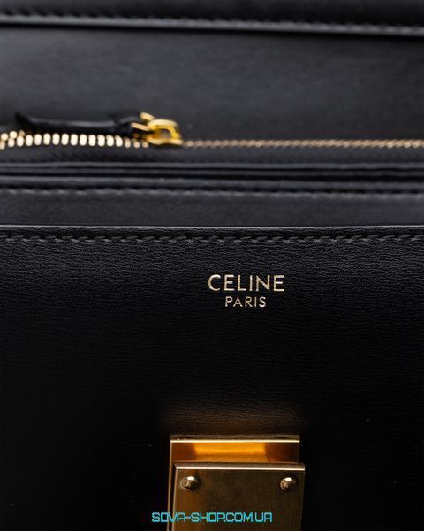 Жіноча сумка Celine Classic Box Medium Black/Gold Premium фото